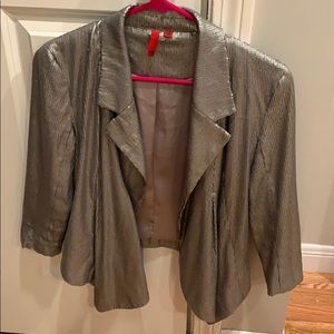 Sequin Blazer- matted silver.